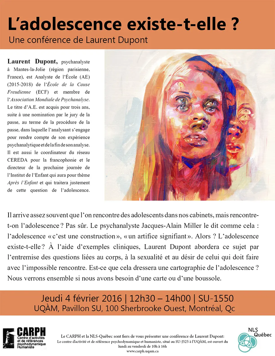 Conférence au CARPH : "L'adolescence existe-t-elle ?"
