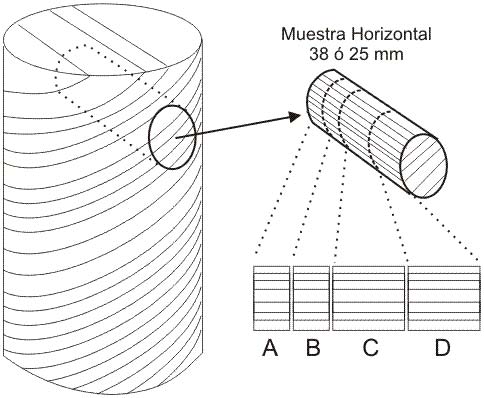 Extracción de muestras para medición de Sw, salinidad y resistividad.